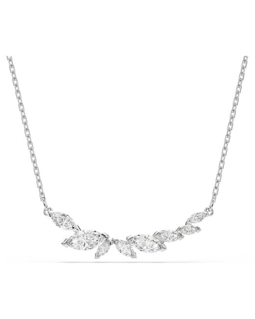 Swarovski Metallic Mesmera Necklace, Marquise Cut, Rhodium Plated