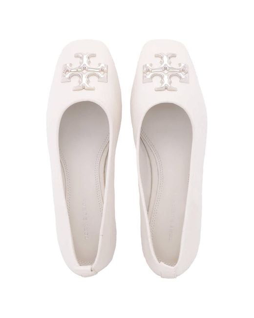 Tory Burch Pink Leather Eleanor Ballet Flats