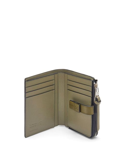 Loewe Blue Slim Zip Bifold Compact Wallet