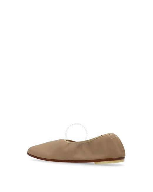 MM6 by Maison Martin Margiela Natural Incense Ballet Leather Flats