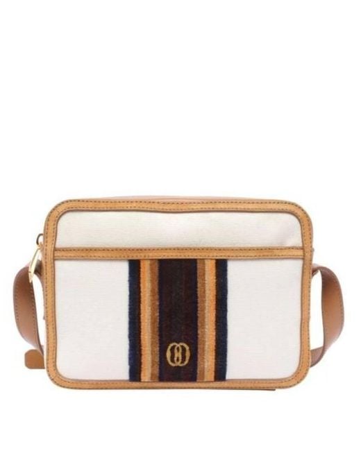 Bally Brown Canvas And Leather Gare Crossbody Bag for men