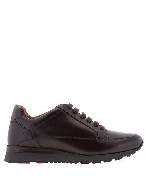Bally Brown Ascan Low-Top Leather Sneakers, Brand Size 5 Us for men