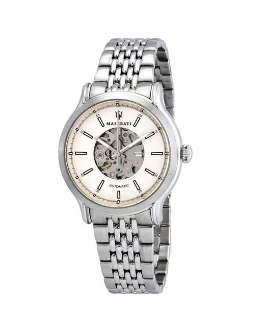 maserati watch silver