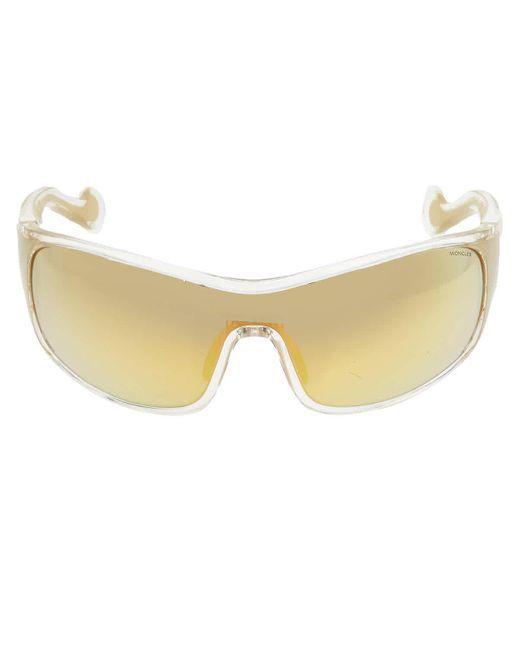 Moncler Natural Mirror Wrap Sunglasses