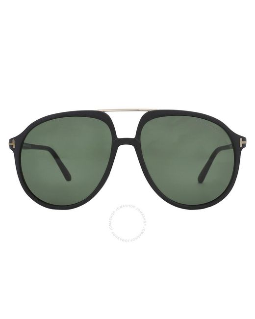 Tom Ford Archie Green Pilot Sunglasses Ft1079 02n 58