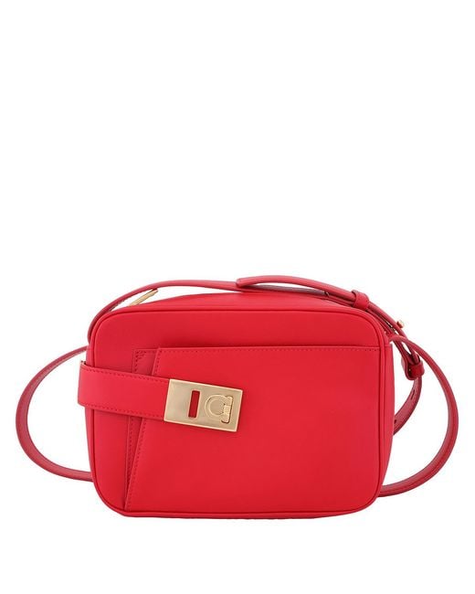 Ferragamo Red Camera Case Crossbag