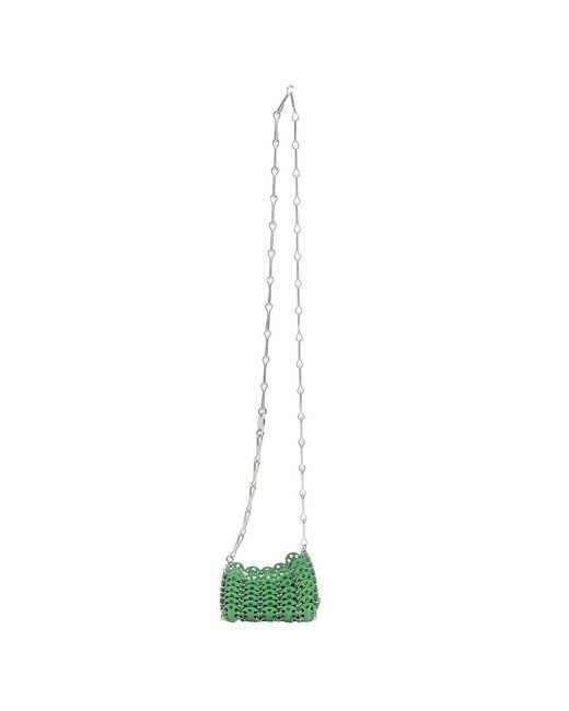 Rabanne Green Bright 1969 Micro Crossbody Bag
