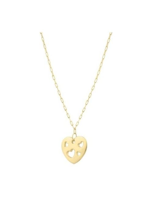 Tresorra Metallic 14K Cutout Heart Pendant Necklace