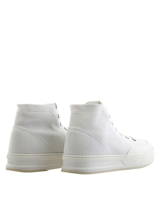 Tod's White Knit High-top Sneakers for men