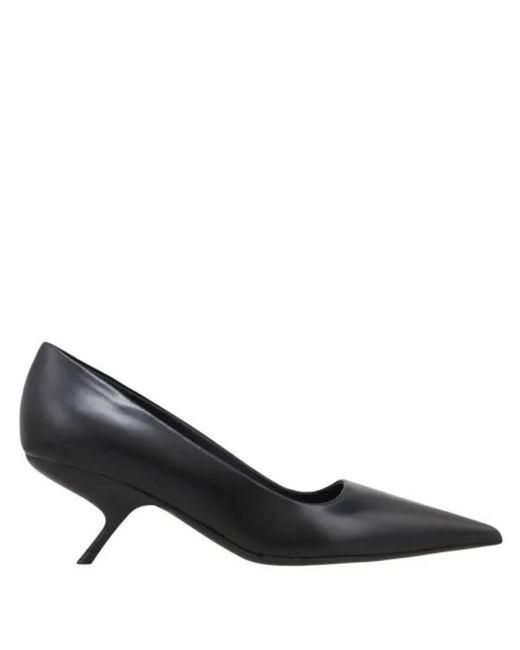 Ferragamo Black Eva 55 Leather Pumps