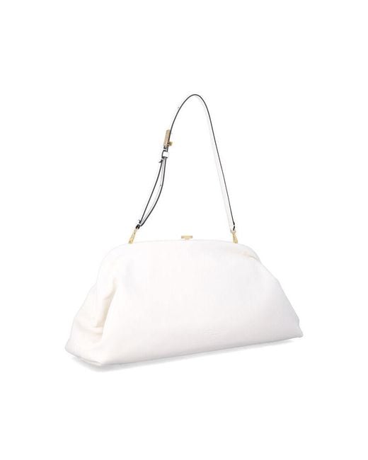 Alberta Ferretti White Leather Shoulder Bag