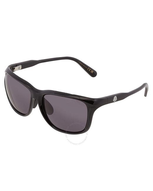 Moncler Black Smoke Rectangular Sunglasses Ml0234-k 01a 60 for men