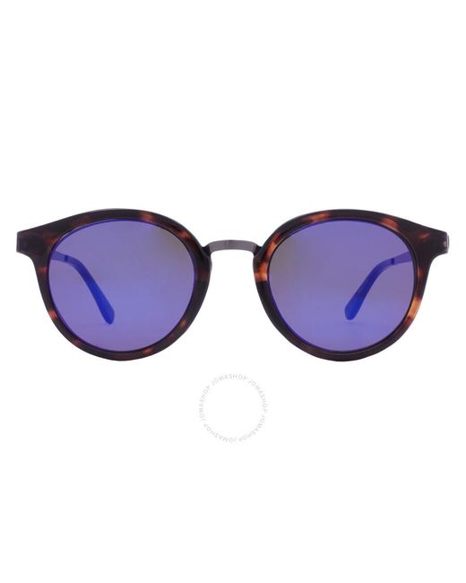 Guess Factory Blue Round Sunglasses Gf0305 53x 51