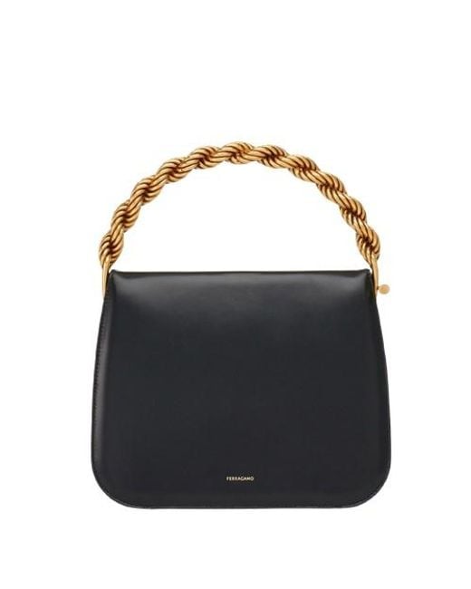 Ferragamo Black Frame Torchon Semi-Rigid (S) Handbag for men