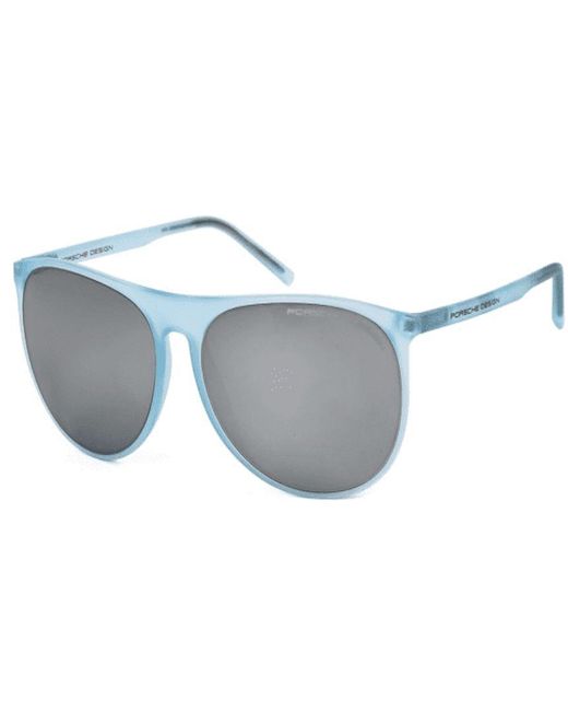 Porsche Design Black Grey Oval Sunglasses