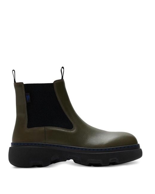 Burberry Black Ankle Boot Creeper Chelsea Boots, Brand Size 40 Us