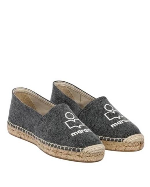Isabel Marant Gray Canae Canvas Espadrilles
