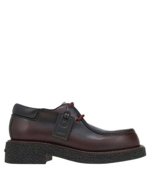 Ferragamo Brown Lace-Up Derbys for men