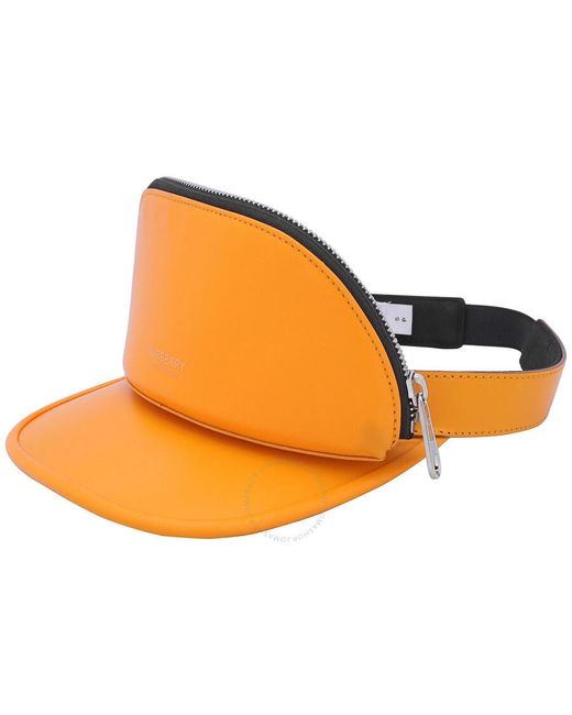 Burberry Orange Bright Zipped-pouch Visor Hat