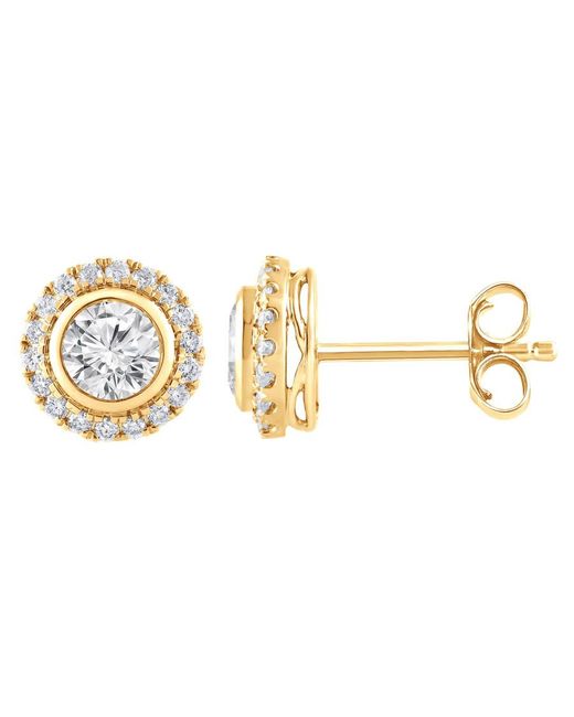 Brilliant Diamond Metallic 9Kt 1.25 Carat Lab Grown Diamond Stud Earrings For for men