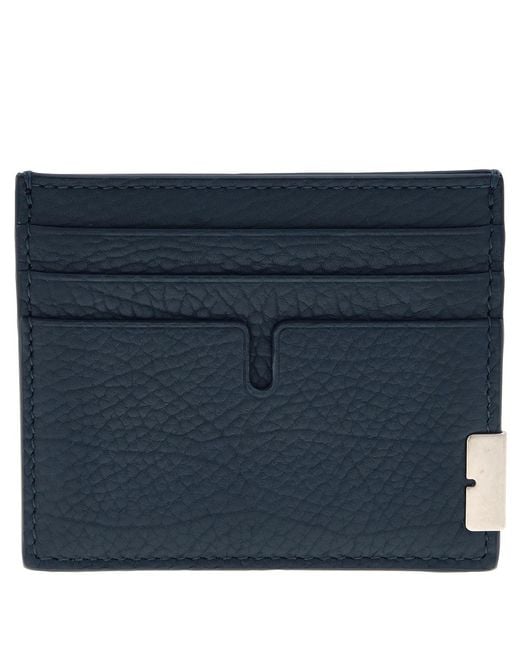 Burberry Blue B-Cut Lambskin Card Case for men