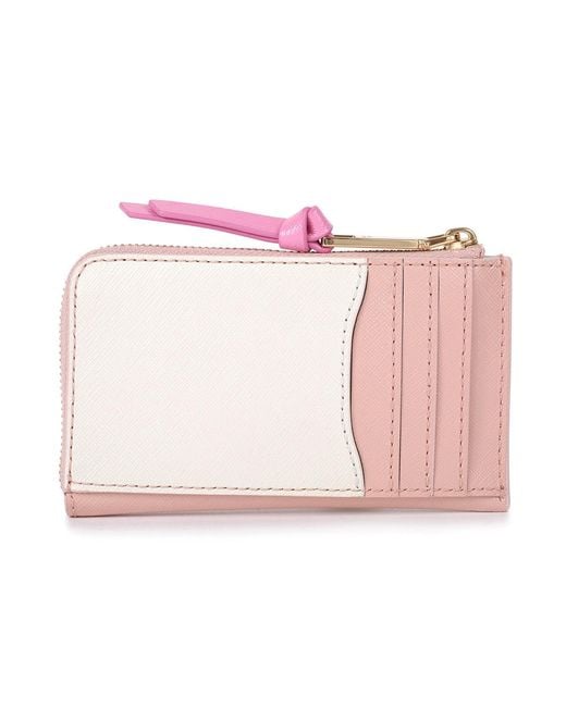 Marc Jacobs Pink The Utility Snapshot Top Zip Multi Wallet