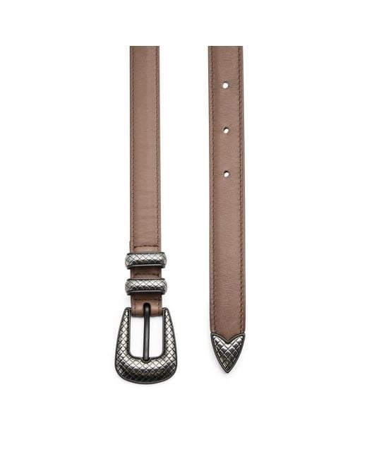 Bottega Veneta Brown Leather Belt for men