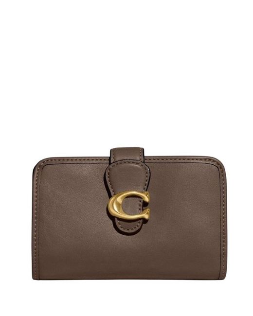 COACH Brown Tabby Medium Leather Wallet