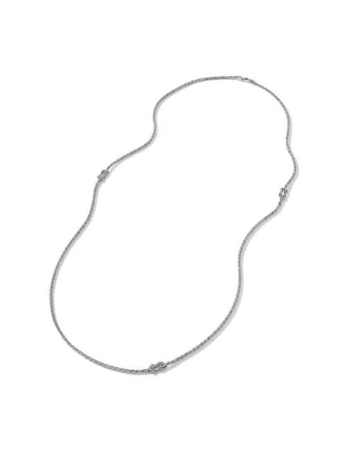 John Hardy Metallic Love Knot Necklace 36"