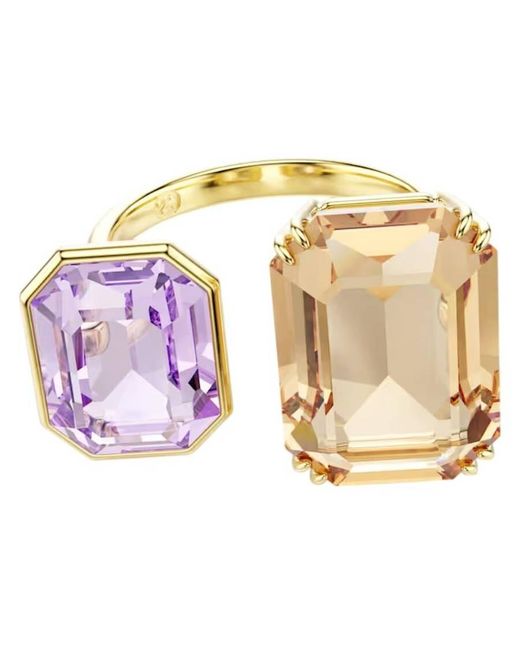 Swarovski Metallic Millenia Octagon Cut Open Ring, Size 52
