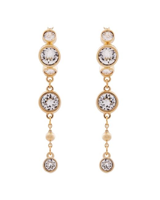 Swarovski Metallic Imber Drop Earrings, Round Cut, 18K Finish