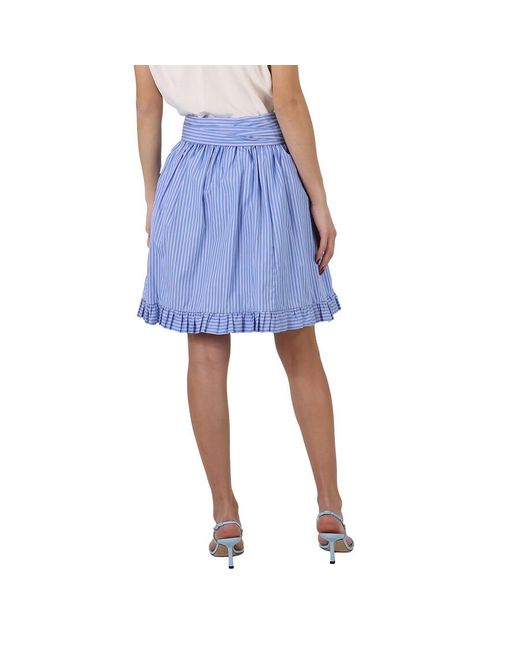 Stella McCartney Blue Stripes Ruffle Skirt