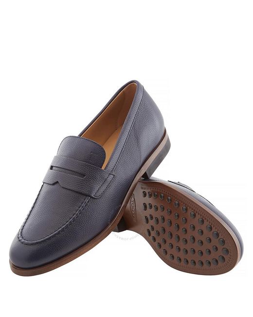 Tod's Blue Galaxy Leather Loafers for men