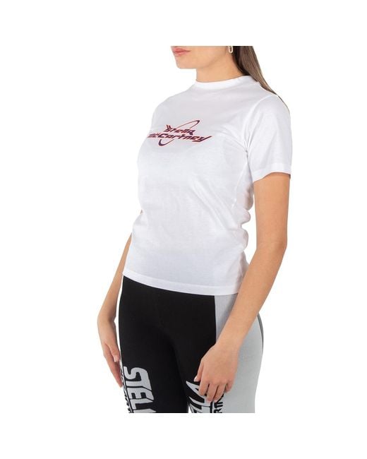 Stella McCartney White Ladies Logo Printed T-Shirt, Brand Size 34 (Us