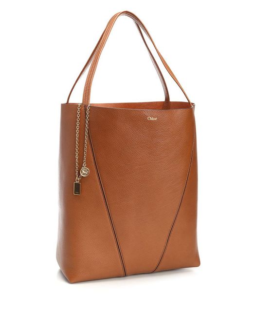 Chloé Brown Large Spin Tote Bag