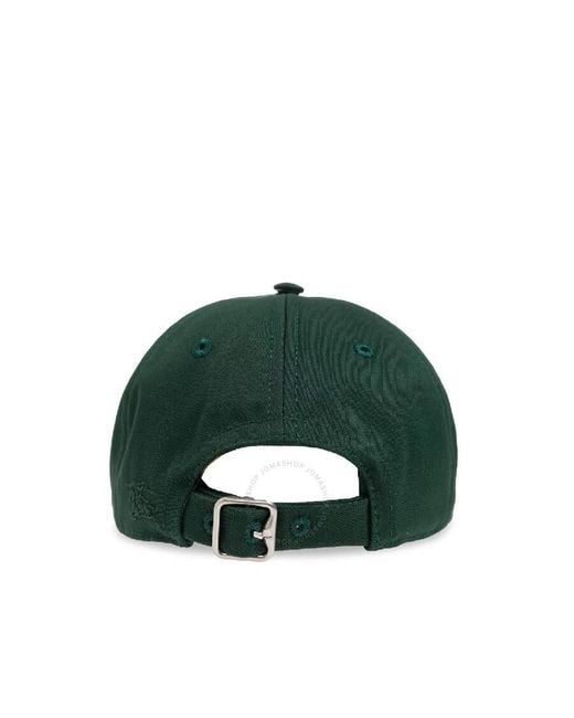 Burberry Green Equestrian Knight Cotton Baseball Hat for men
