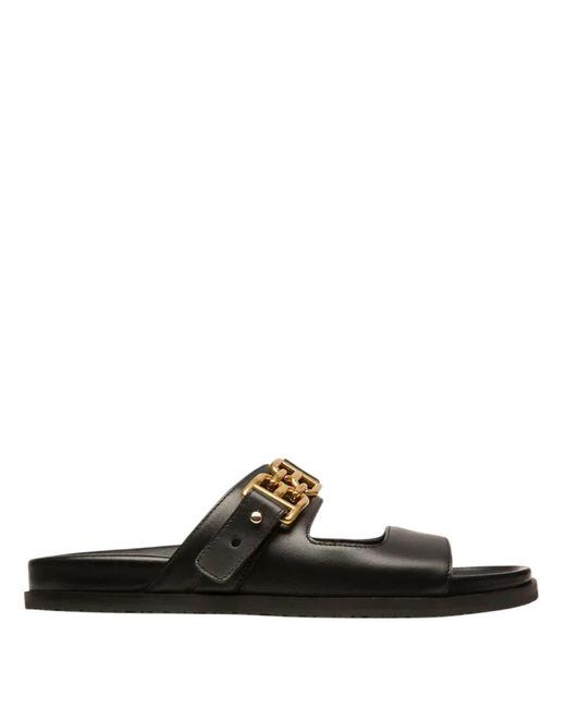 Bally Black Emma Flat Slide Sandals, Brand Size 36 Us
