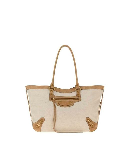 Balenciaga Sand Canvas Le City Shopping Bag Natural/Camel Borse A Mano