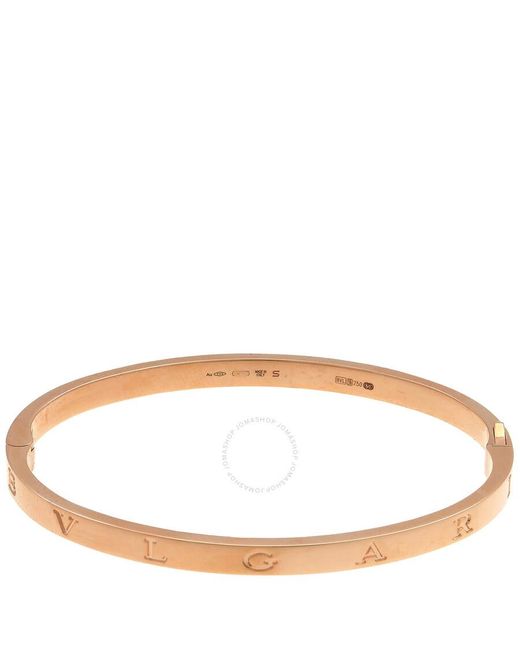 BVLGARI Brown B.Zero1 Essential 18 Kt Rose Bangle Bracelet, Size S M