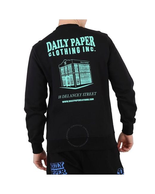 Daily Paper Black Graphic Logo-print Sweatshirt for men