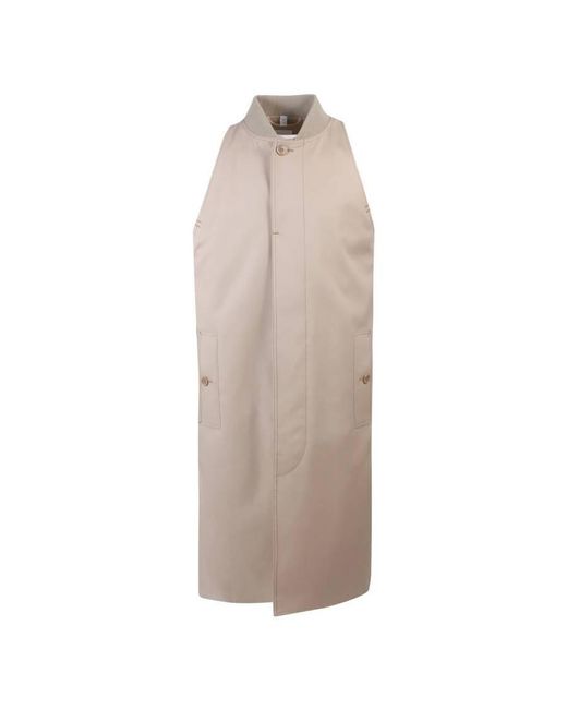 Burberry Natural Gabardine Cotton Gabardine Sleeveless Car Coat, Brand Size 46 (Us for men