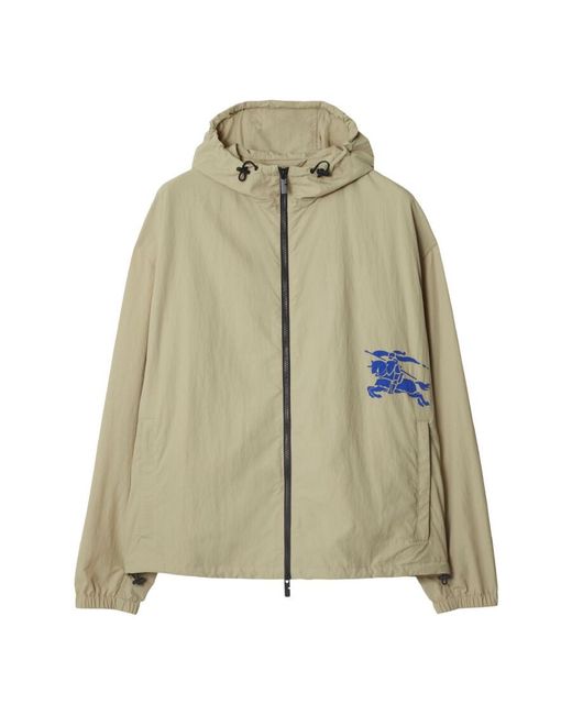Burberry Green Ekd Printed Hooded Jacket for men