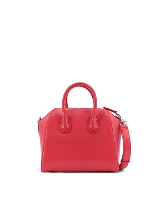 Givenchy Red Antigona Mini Leather Crossbody Bag