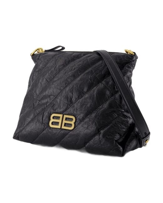 Balenciaga Black Crush Shoulder Bag