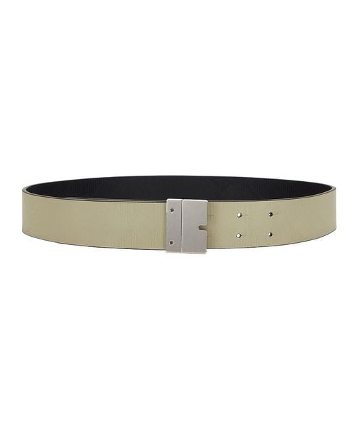 Burberry Black Ekd Debossed Leather Shield Belt, Cm for men