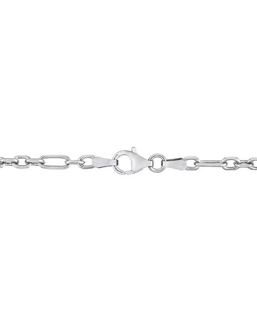 Amour Metallic 3Mm Diamond Cut Figaro Chain Necklace