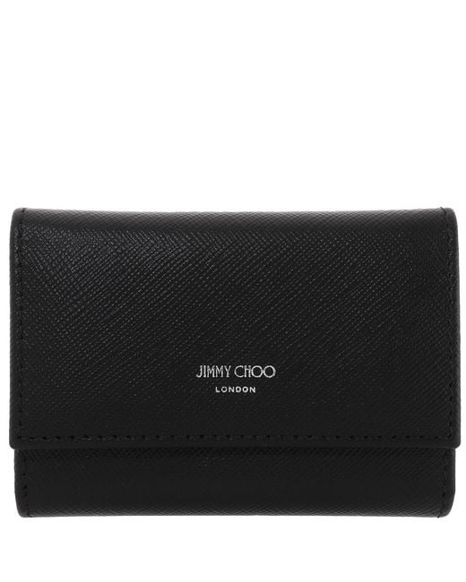 Jimmy Choo Black Howick Leather Key Holder for men