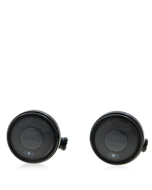 Montblanc Black Nicolas Rieussec Stainless Steel Cufflinks for men