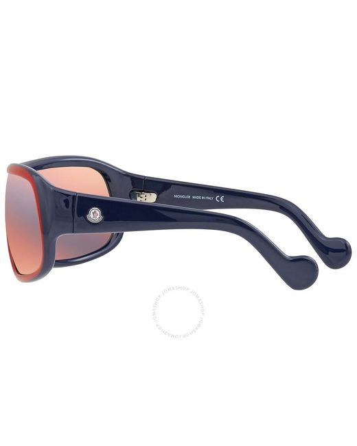 Moncler Red Multicolor Shield Sunglasses Ml0048 68c 00