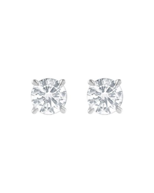 Brilliant Diamond Metallic 14Kt 1.25 Carat Lab Grown Diamond Stud Earrings For
